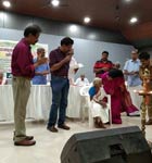 At VARNA SAYANNAM, seniour ammas of Vridhasadanam are being honoured